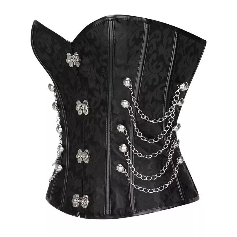 Corset noir gothique bustier