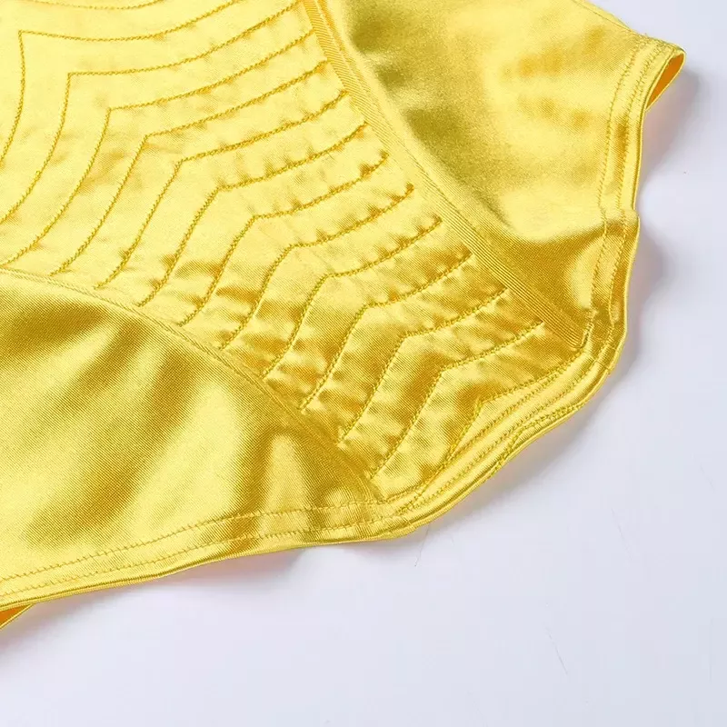 Top Corset Jaune