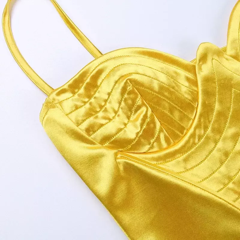 Top Corset Jaune