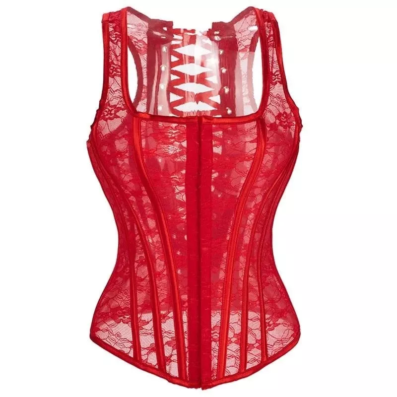 Corset Vintage Saint Valentin rouge