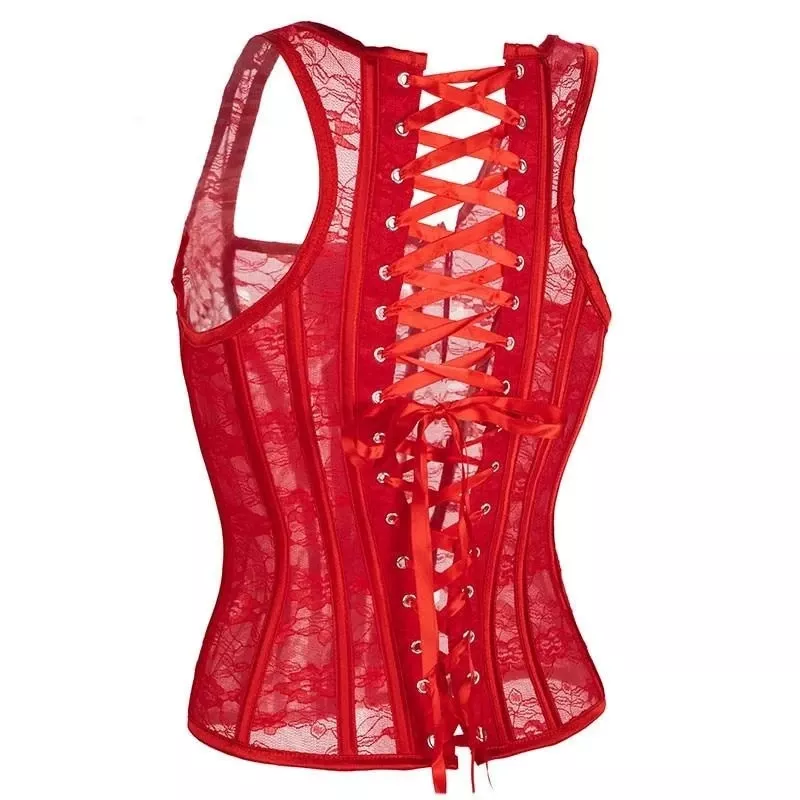 Corset Vintage Saint Valentin rouge