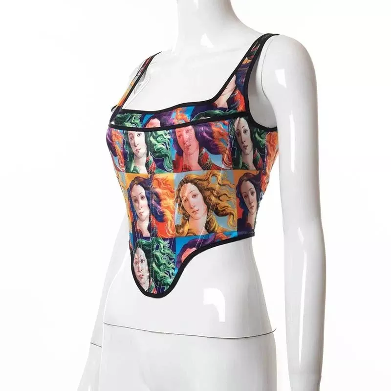 Corset Vintage Avec illustration