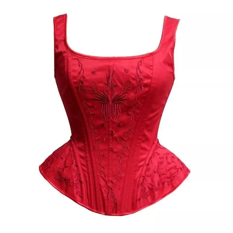 Vintage Bustier Corset Tops rouge