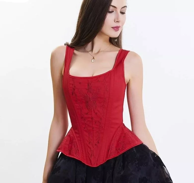 Vintage Bustier Corset Tops rouge