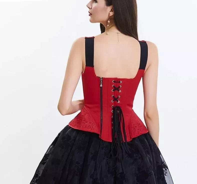 Vintage Bustier Corset Tops rouge