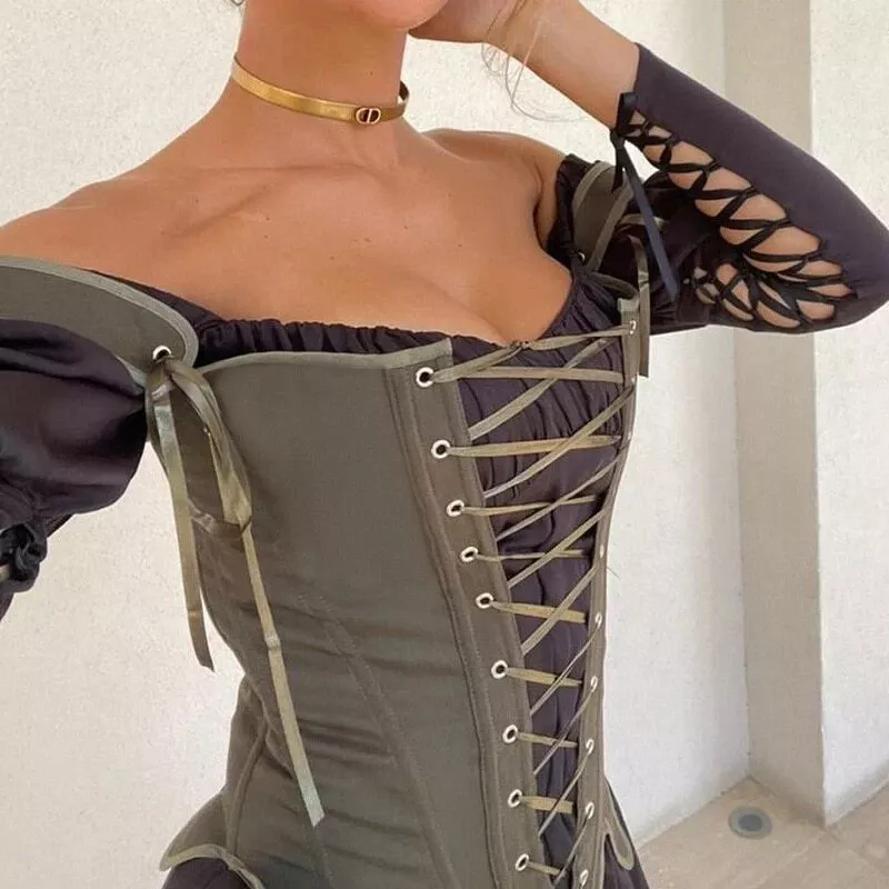 Corset kaki style bustier