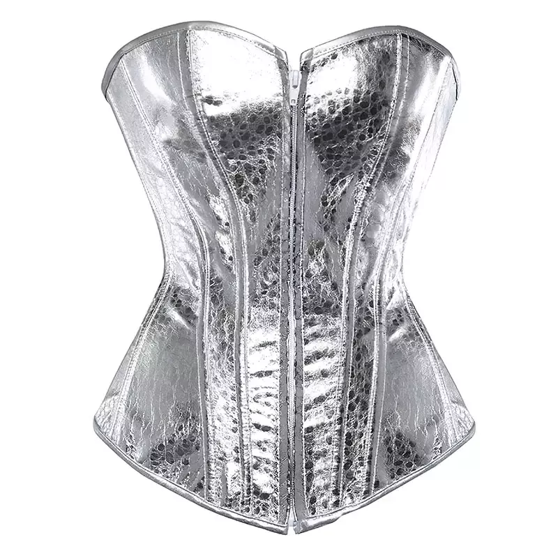 Corset argenté bustier