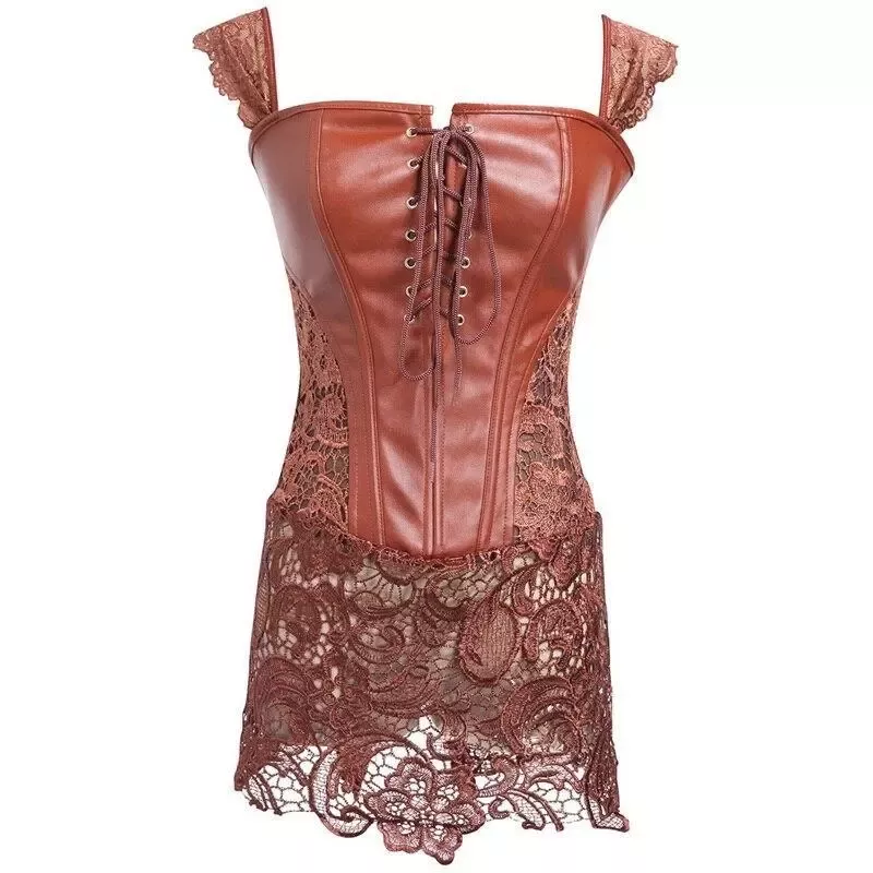 Corset Dentelle <br> Marron