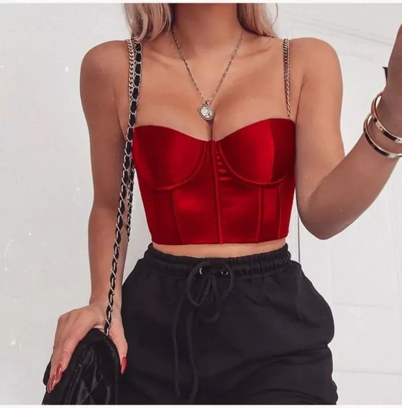 Bustier Corset Rouge