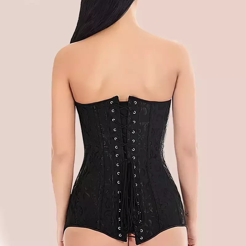 Corset bustier long noir