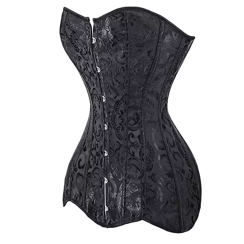 Corset bustier long noir