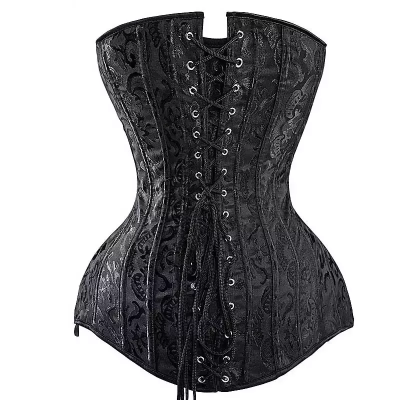 Corset bustier long noir