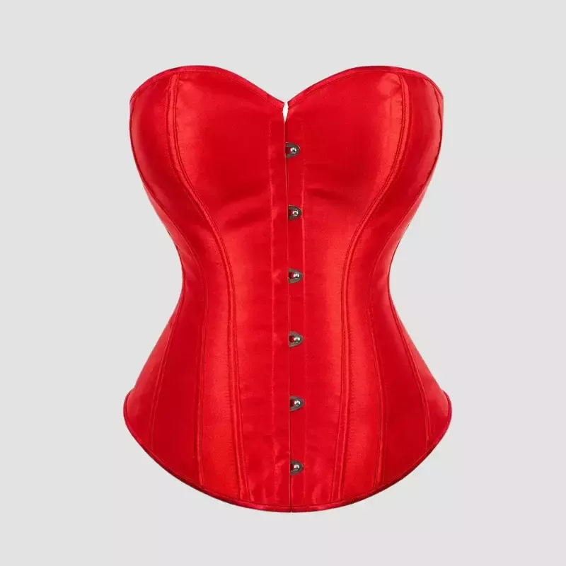 Corset Satin Femme Rouge