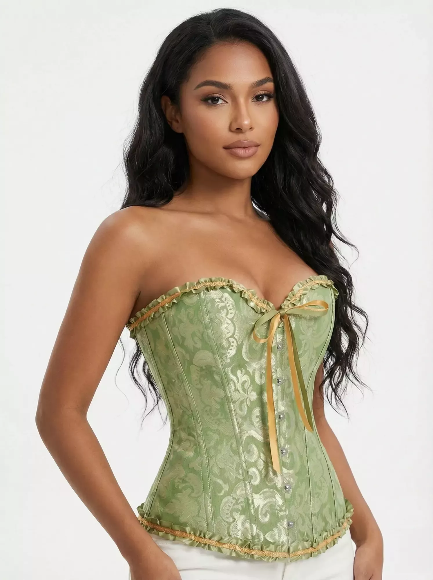 Corset vert anis bustier