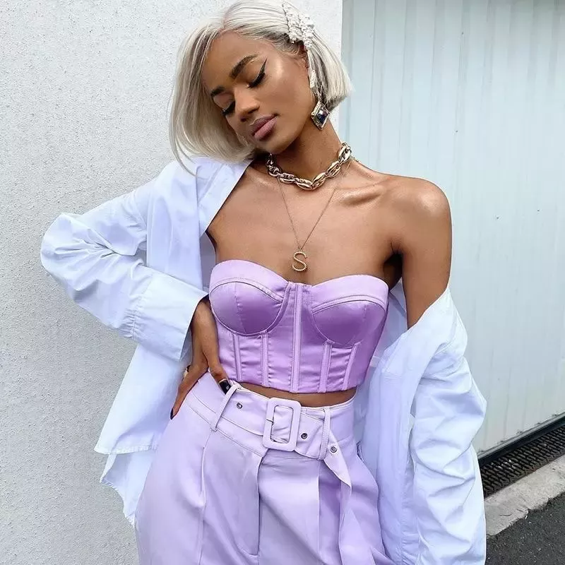 Top Corset femme Violet