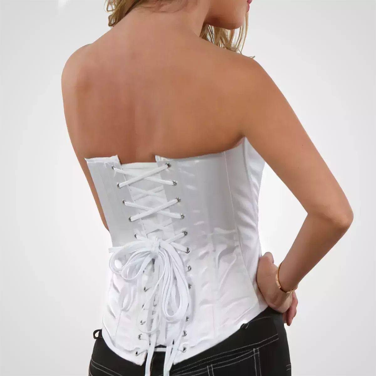 Corset blanc simple bustier