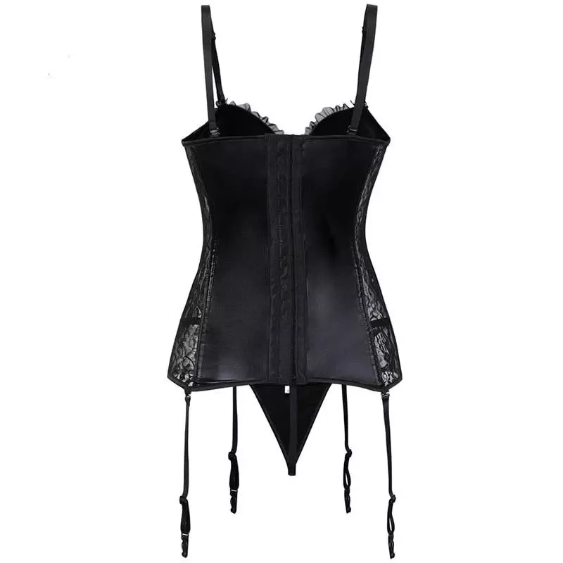 Corset Porte-jarretelles Noir Grande Taille