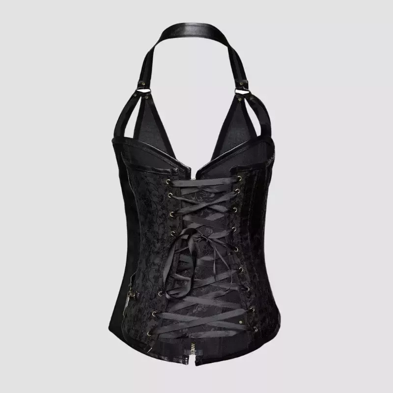 Corset femme viking noir