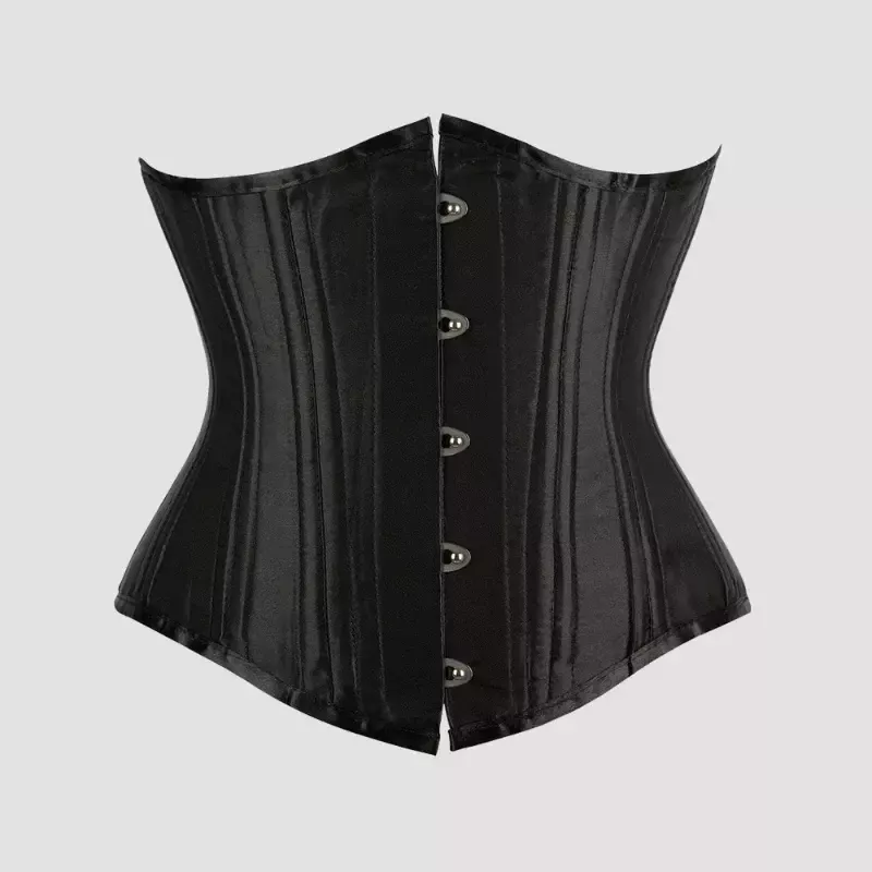 Corset underbust satin noir