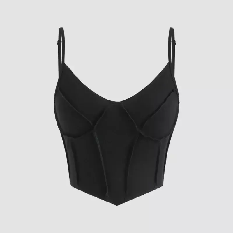 Corset femme top Noir