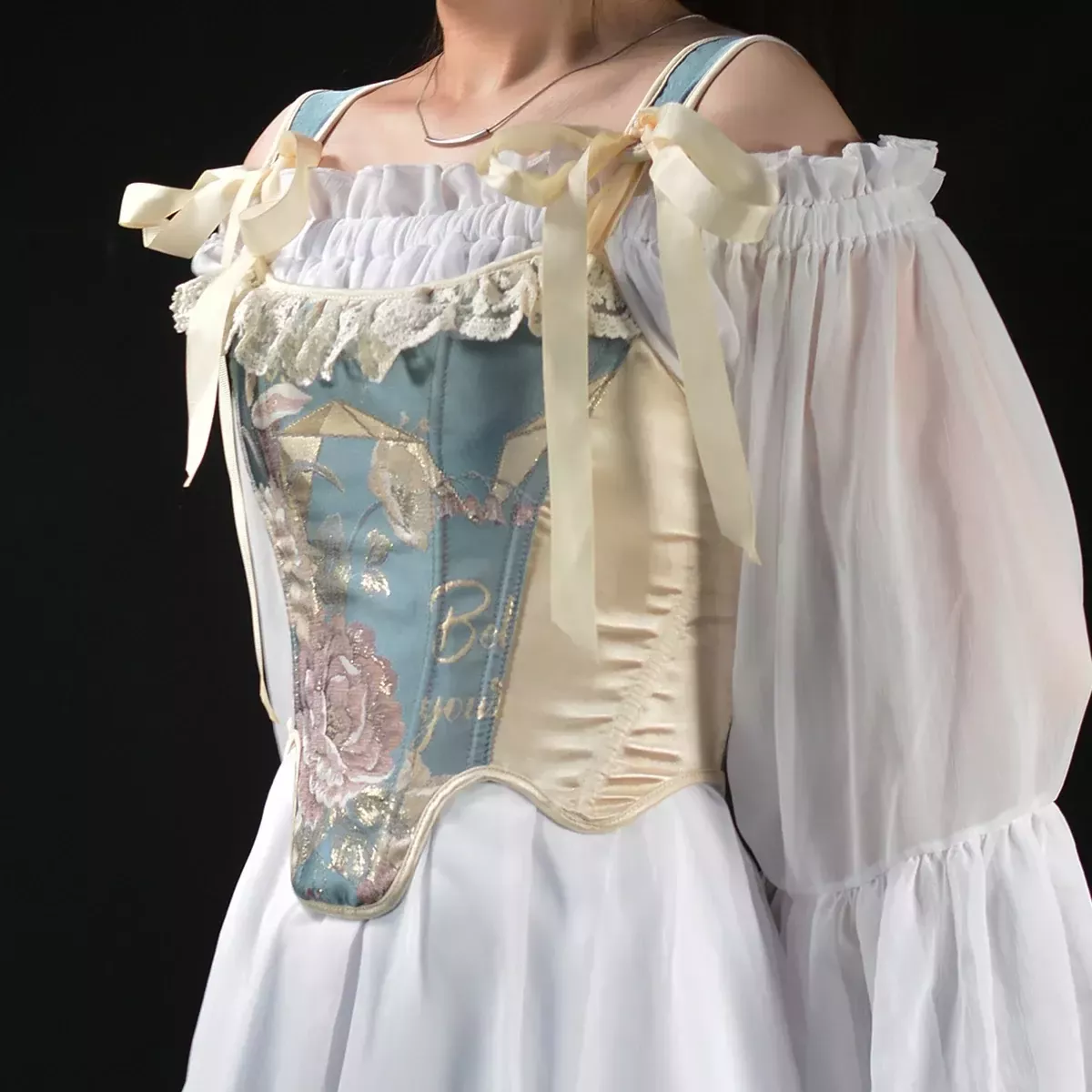 Corset bustier victorien à bretelles