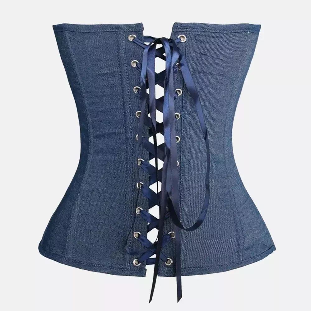 Corset bustier en jean