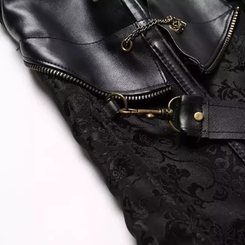 Corset femme viking noir