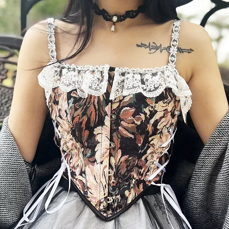 Corset bustier ancien à bretelles