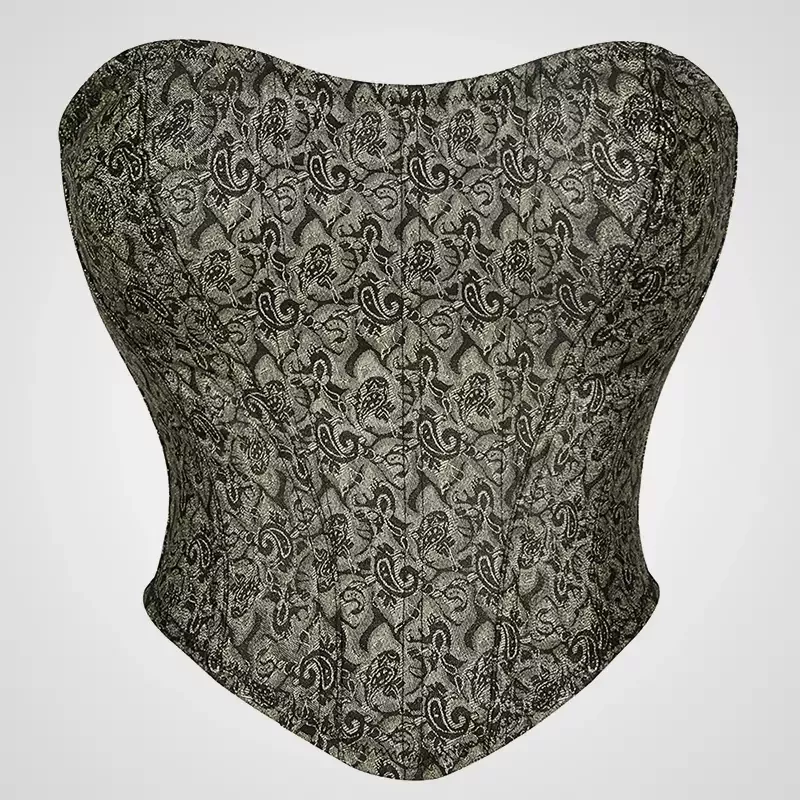 Bustier corset sexy dos nu à imprimé
