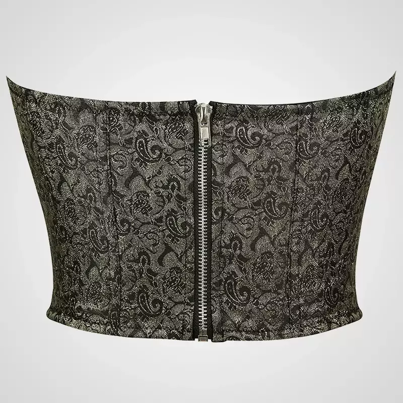 Bustier corset sexy dos nu à imprimé