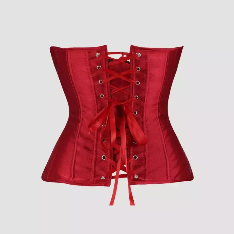 Corset femme rouge bordeaux