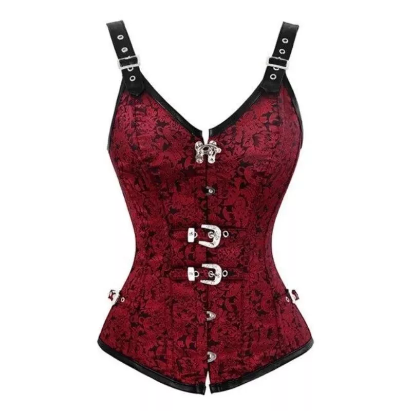 Corset Top Moderne rouge