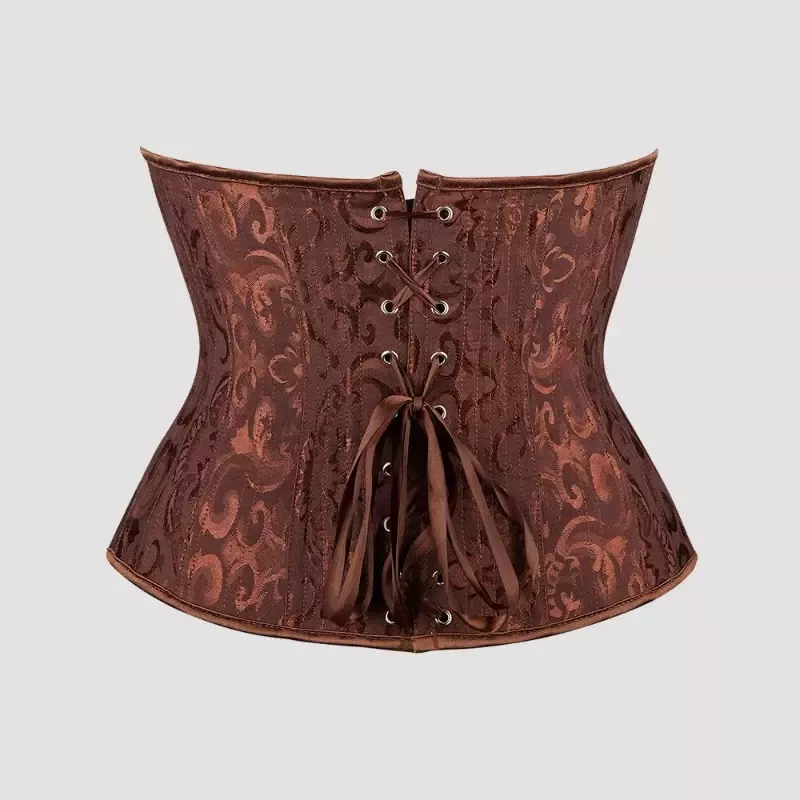 Corset underbust marron