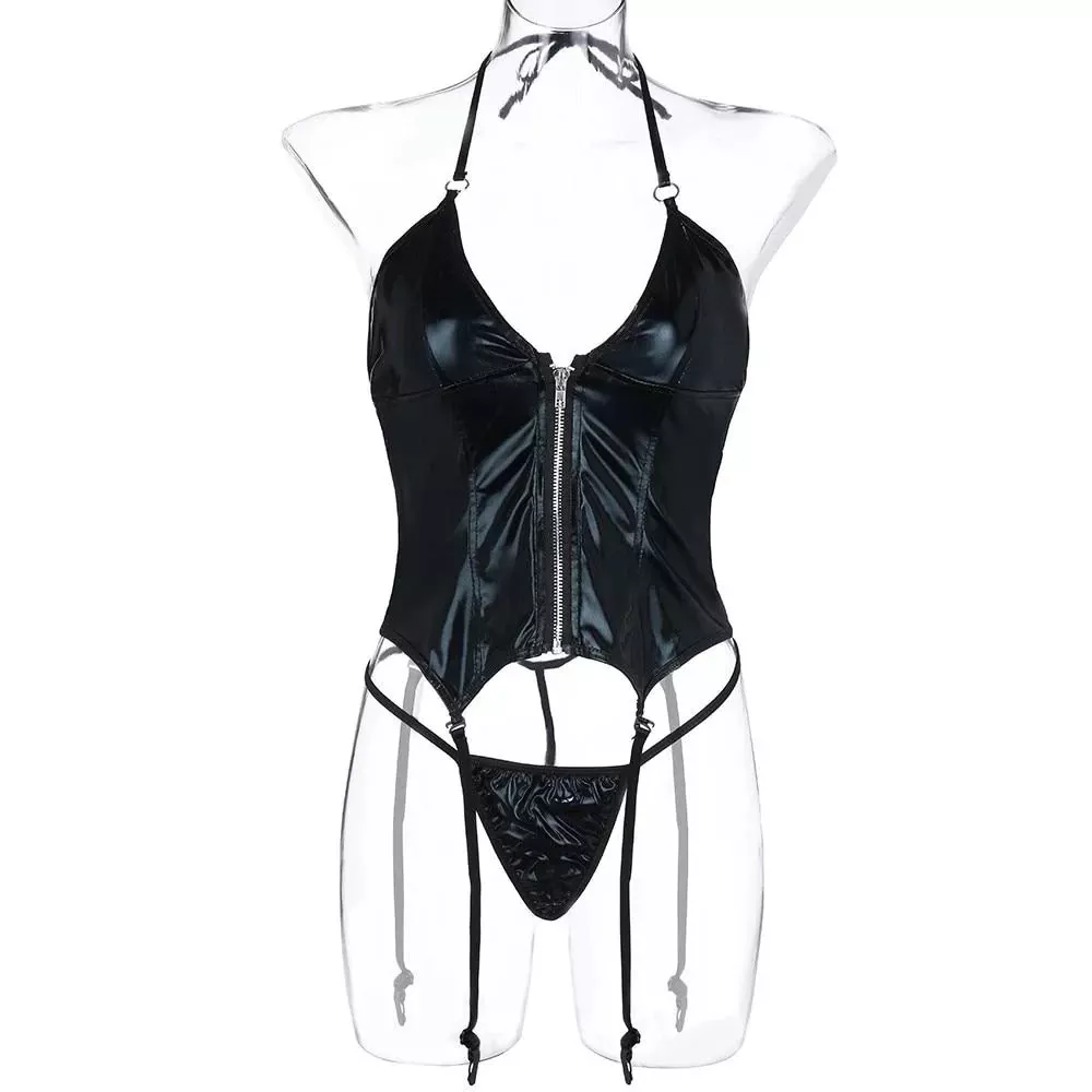 Corset Porte-jarretelles En Cuir