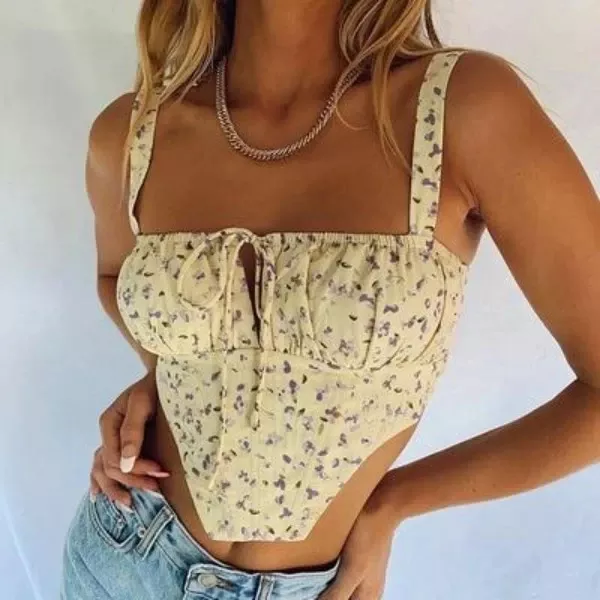 Corset Bustier Fleuri