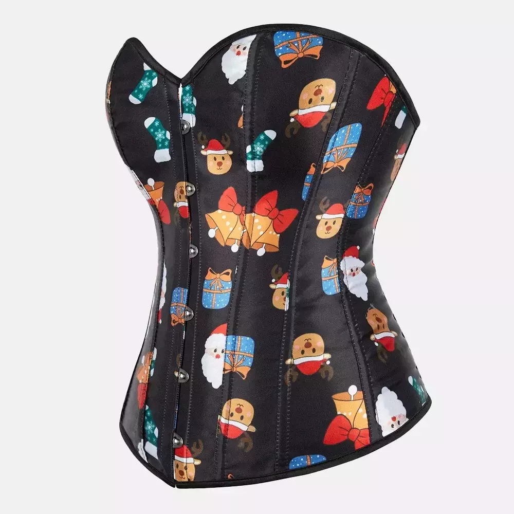 Bustier corset de Noël noir
