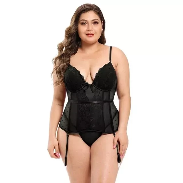 Corset Porte-jarretelles Bordeaux