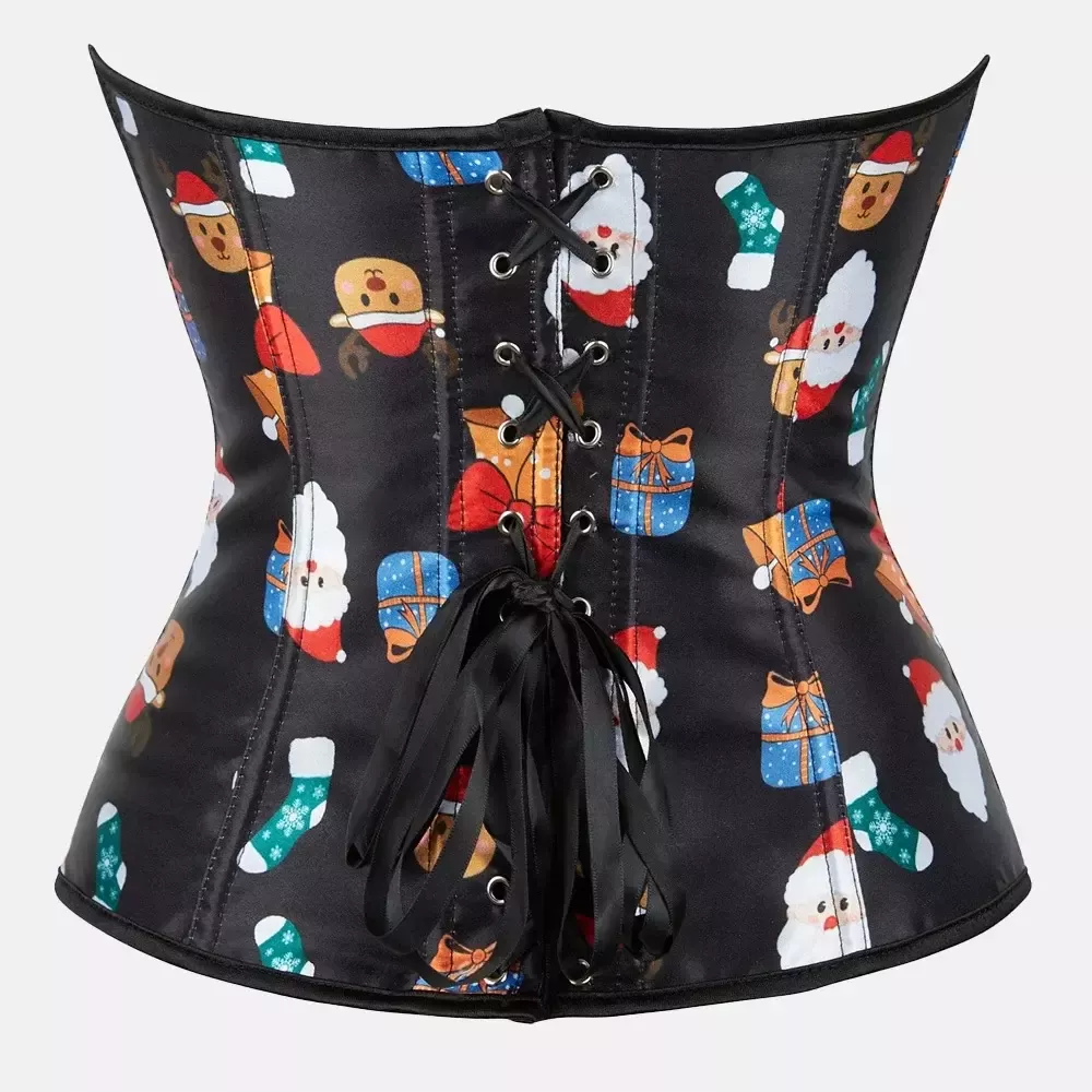 Bustier corset de Noël noir