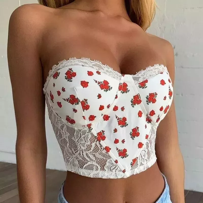 Corset Bustier Fleuri Dentelle