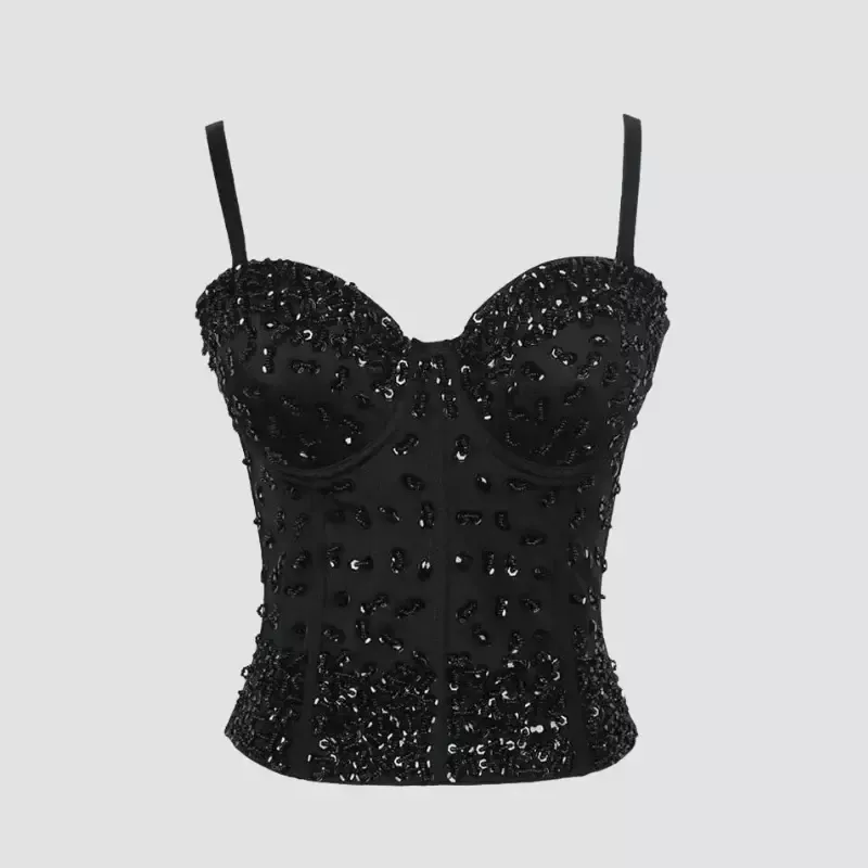 corset paillettes femme