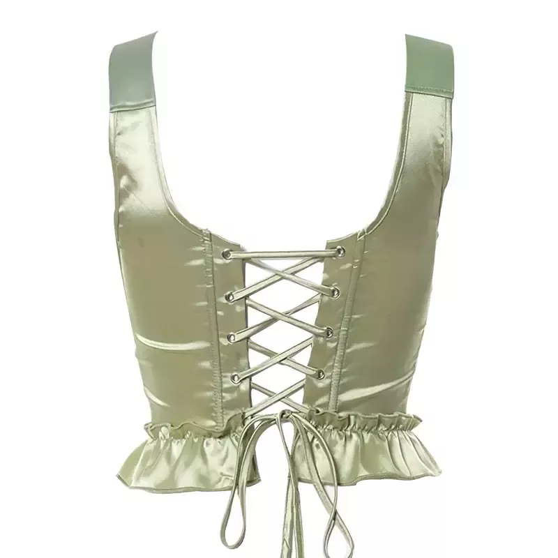 Corset bustier vert