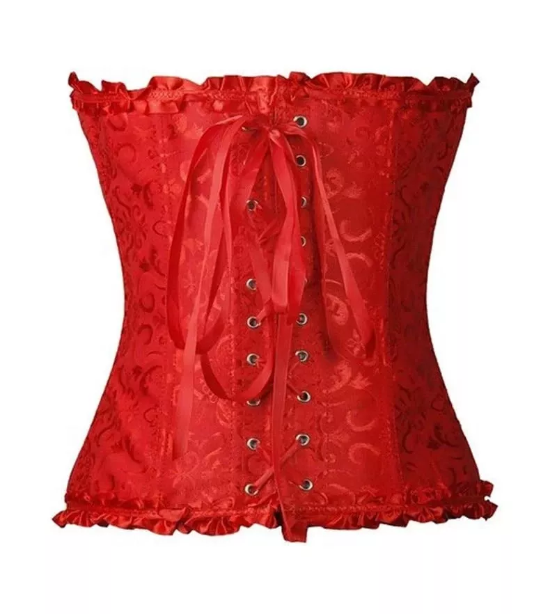 Corset Ancien à Lacet rouge