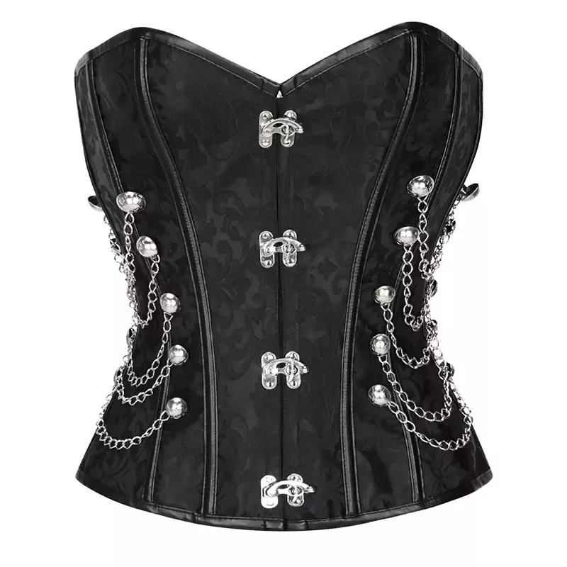 Corset noir gothique bustier
