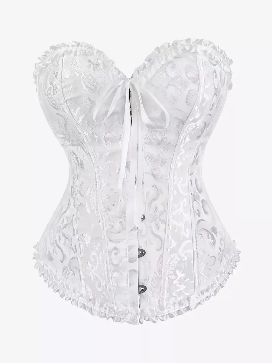 Corset blanc victorien bustier