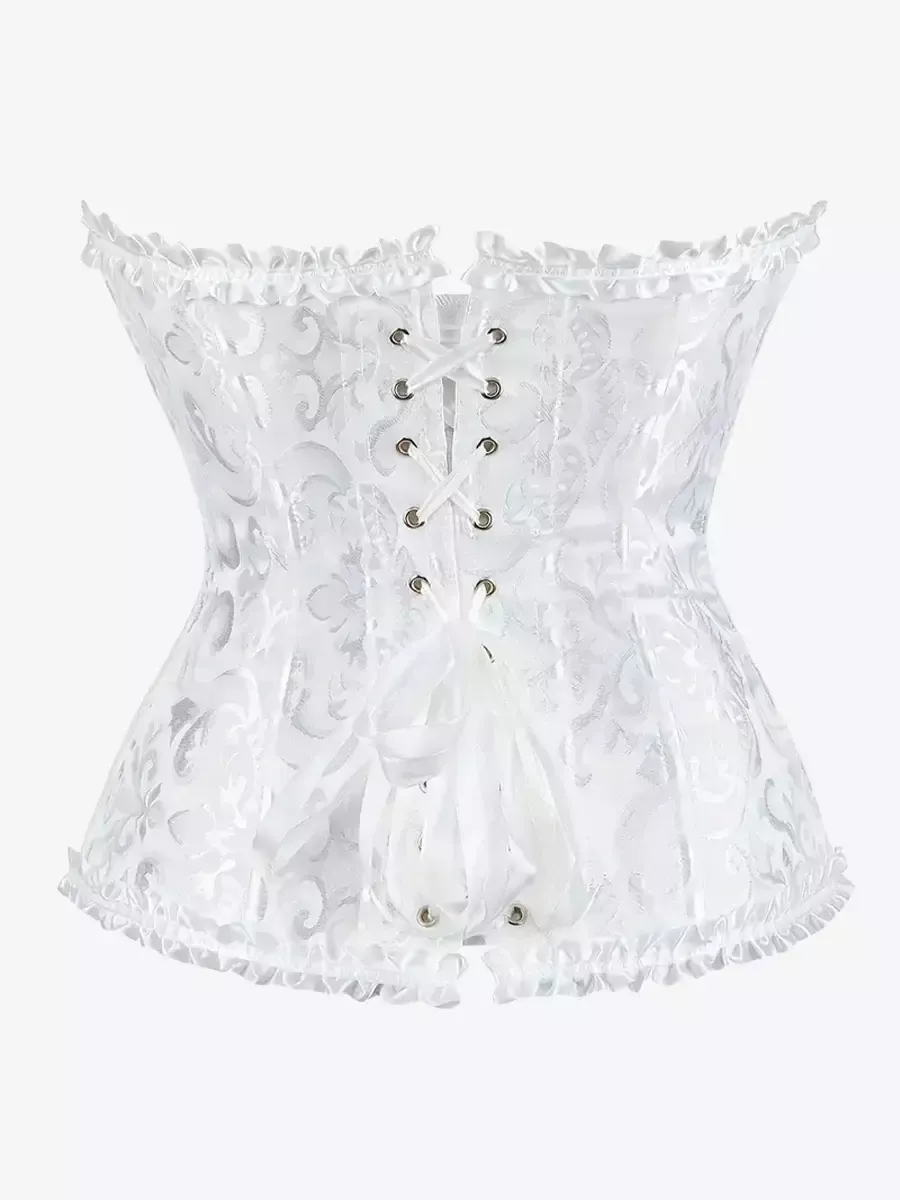 Corset blanc victorien bustier