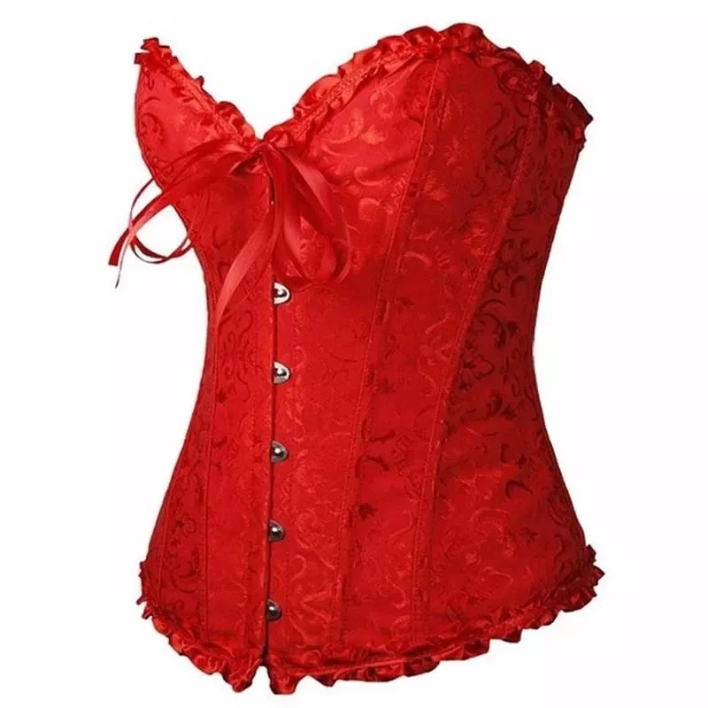 Corset Ancien à Lacet rouge